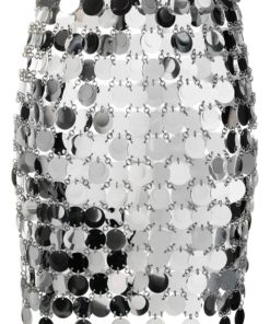 Paco Rabanne Mini skirt with mirror-effect discs