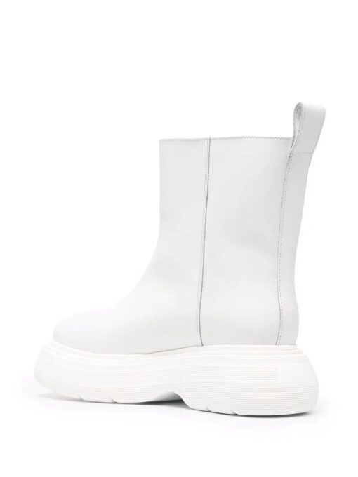 GIA COUTURE Leather Ankle Boots White