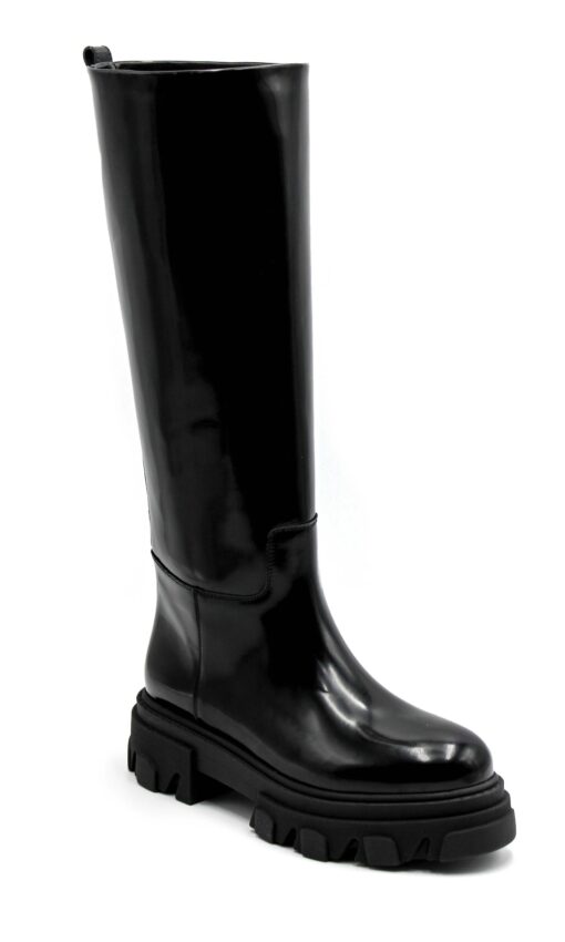 GIA COUTURE Leather Brushed Boots Black