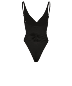 Alternative view of Magda Butrym Ruched flower swimsuit In Black