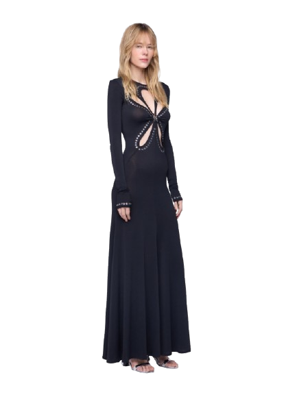 ワンピース Rabanne SOLID SECOND SKIN JERSEY ROBE Paco Rabanne Solid Second Skin Jersey Robe – LOZURI®