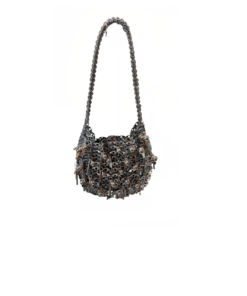 Rabanne Iconic 1969 Moon Bag Silver