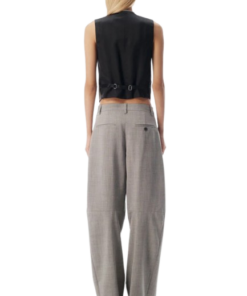 Alexander Wang Size Zip Mid-Rise Tailored Pant - Image 4