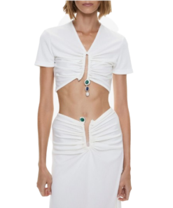 Alternative view of Christopher Esber Droplet Crystal Clasp Skirt