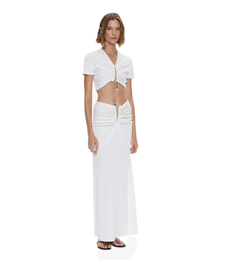 Christopher Esber Droplet Crystal Clasp Skirt - Image 3