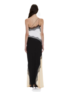 Christopher Esber Keira Split Lace One Shoulder Cutaway Dress - Image 4
