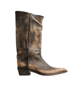 Khaite Clive Boot In Vintage Black Leather