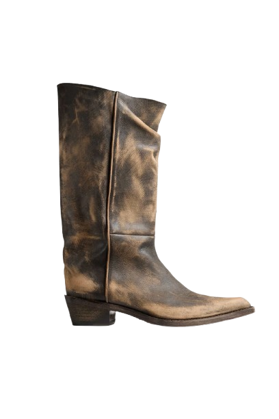 Khaite Clive Boot In Vintage Black Leather