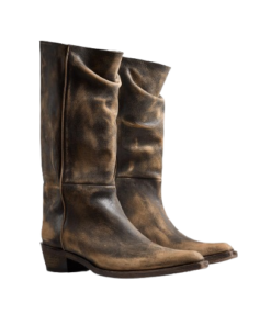 Alternative view of Khaite Clive Boot In Vintage Black Leather