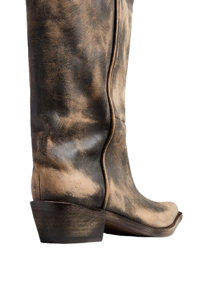 Khaite Clive Boot In Vintage Black Leather - Image 3