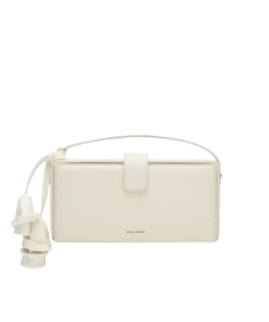 Magda Butrym Apolonia Bag In Cream Leather With Flower Charm