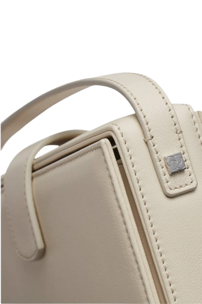 Magda Butrym Apolonia Bag In Cream Leather With Flower Charm - Image 3