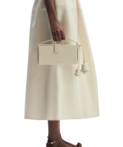Magda Butrym Apolonia Bag In Cream Leather With Flower Charm - Image 5