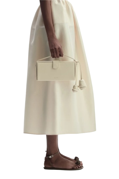 Magda Butrym Apolonia Bag In Cream Leather With Flower Charm - Image 5