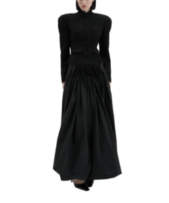 Magda Butrym Long Low-Waist Balloon Skirt In Black - Image 3