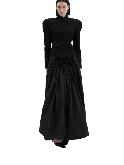 Magda Butrym Long Low-Waist Balloon Skirt In Black - Image 3