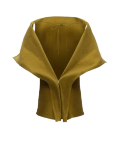 Alternative view of Magda Butrym Longline Silk Draped Blouse In Green