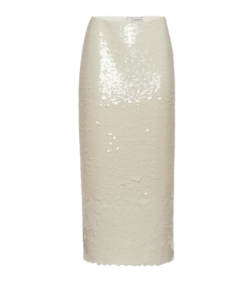 Magda Butrym Sequin Straight Skirt In Cream