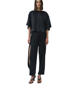 Alternative view of Simkhai Faye Satin Side Slit Pant