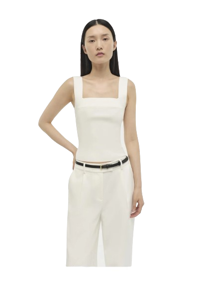 Simkhai Madine Tank Top In White - Image 2