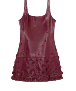Simkhai Talen Floral Leather Mini Dress