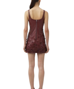 Simkhai Talen Floral Leather Mini Dress - Image 3