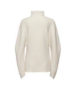 Magda Butrym Dimensional Sleeves Wool Turtleneck In White - Image 3