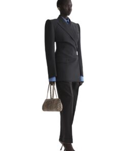Mugler Anthracite Twisted Double Breasted Jacket - Image 3