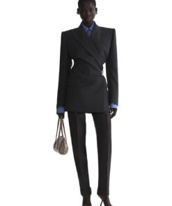 Mugler Anthracite Twisted Double Breasted Jacket - Image 5