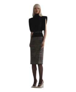 Mugler Black Jersey Frame Top - Image 3