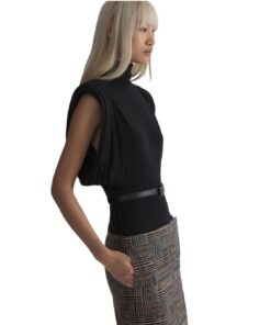 Alternative view of Mugler Black Jersey Frame Top