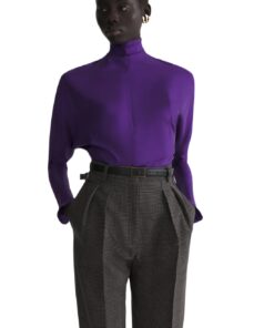 Alternative view of Mugler Purple Bat Sleeves Top