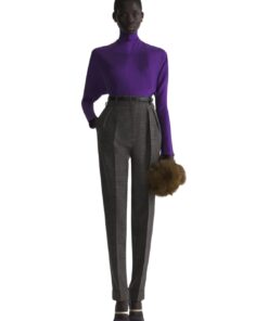 Mugler Purple Bat Sleeves Top - Image 3