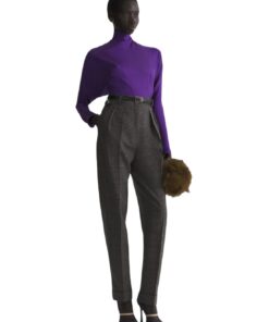Mugler Purple Bat Sleeves Top - Image 4
