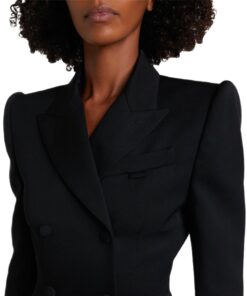 Mugler Wool Blazer Dress In Black - Image 3