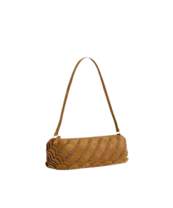Alternative view of Rabanne Baguette Bag In Camel Nubuck Leather And Gold Finishing