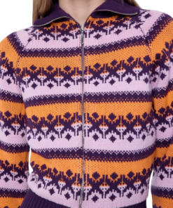 Rabanne Cardigan In Pink Vintage Jacquard Wool - Image 5
