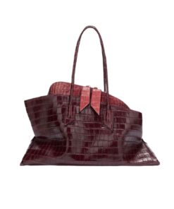 The Attico ''La Passeggiata Medium'' Faded Bordeaux Top Handle