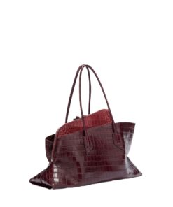 The Attico ''La Passeggiata Medium'' Faded Bordeaux Top Handle - Image 4
