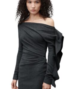 Alternative view of Alexander Wang Asymmetric Drape Mini Dress