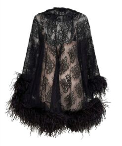 Alternative view of Giuseppe Di Morabito Feather-Trim Lace Dress