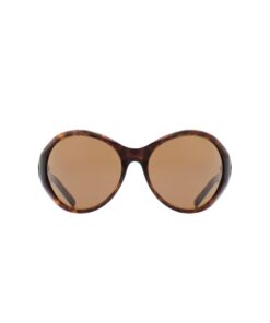 Magda Butrym Big Round Sunglasses In Tortoise With Brown Lenses