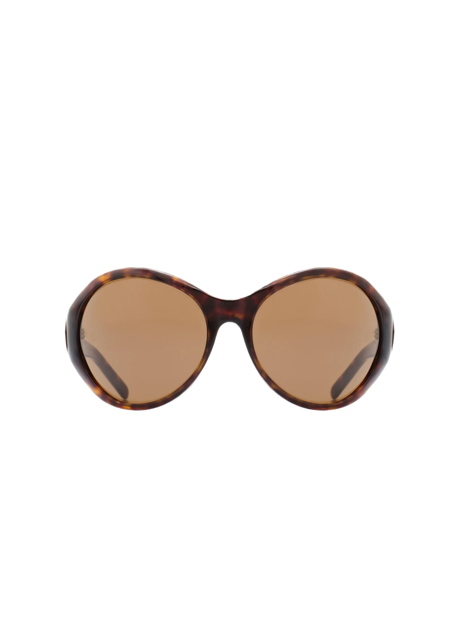 Magda Butrym Big Round Sunglasses In Tortoise With Brown Lenses