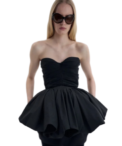 Magda Butrym Fan corset Mini Dress in Black - Image 3