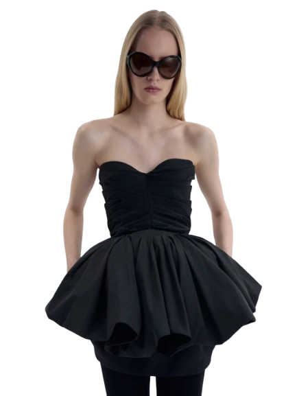 Magda Butrym Fan corset Mini Dress in Black - Image 3