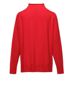 Alternative view of Magda Butrym Knotted Wool Turtleneck in Red
