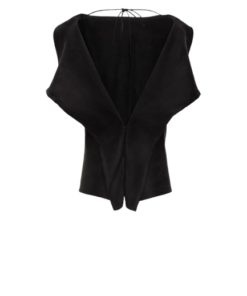 Alternative view of Magda Butrym Longline Silk Draped Blouse In Black