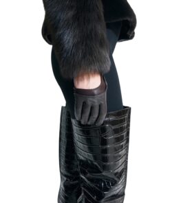 Alternative view of Magda Butrym Short Leather Gloves In Black