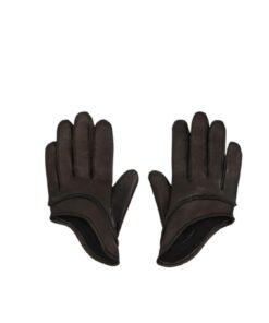 Magda Butrym Short Leather Gloves In Black