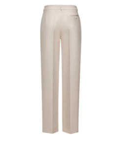 Magda Butrym Straight-Leg Silk And Wool Trousers In Cream - Image 2